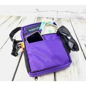 Small Travel Purse - Cross Body - Shoulder - Hip Bag - Unisex Travel -Hands Free